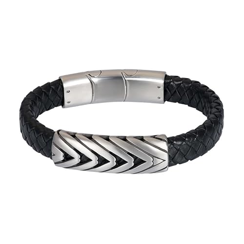 iXXXi Men Lederarmband Bodhi mattes Silber | 21cm von iXXXi