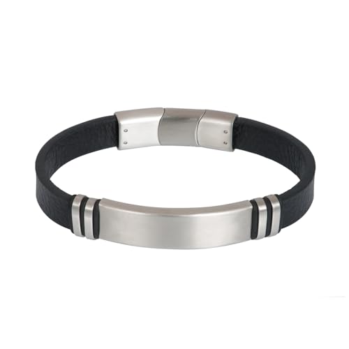 iXXXi Men Lederarmband North mattes Silber | 19cm von iXXXi