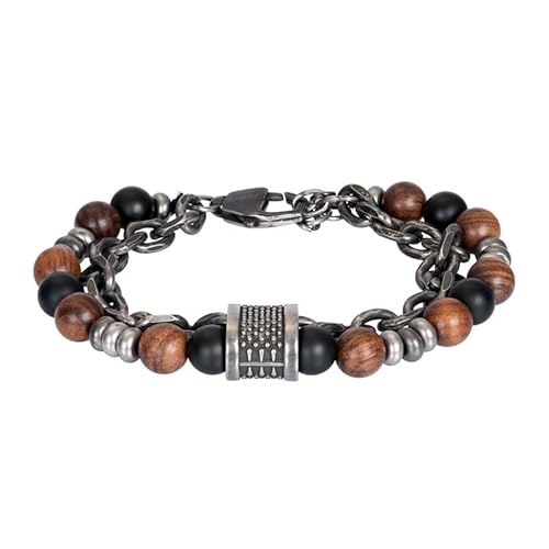 iXXXi Men Perlenarmband Jake mattes Silber | One-Size von iXXXi