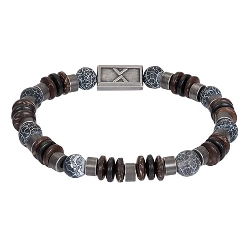 iXXXi Men Perlenarmband Yusaf mattes Silber | One-Size von iXXXi