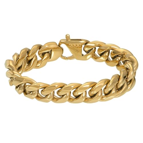 iXXXi Men Edelstahl Herren Armband England Gold | 19cm, Small, Edelstahl, Kein Edelstein von iXXXi