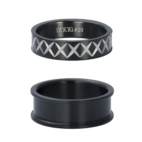iXXXi Men Zusammengesetzter Ring Cross Schwarz | 21mm von iXXXi