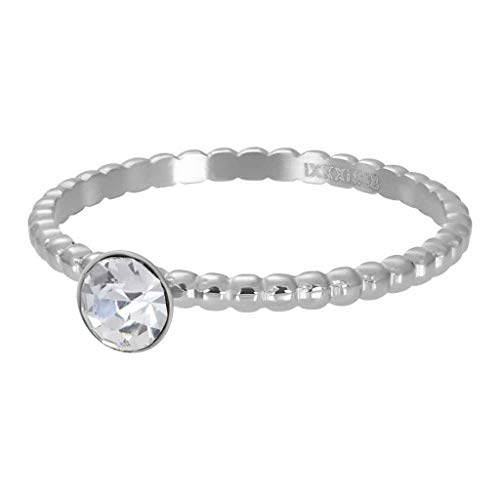 iXXXi Füllring BALL WITH CRYSTAL STONE silber - 2 mm Größe Ringgröße 21 von iXXXi