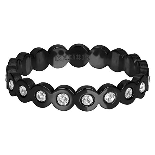 iXXXi Füllring BIG CIRCLE STONE schwarz - 4 mm Größe 21 von iXXXi
