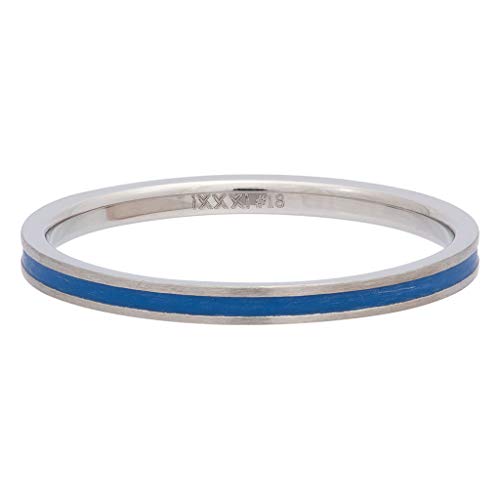 iXXXi Füllring LINE BLUE silber - 2 mm Größe Ringgröße 17 von iXXXi