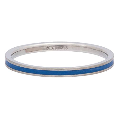 iXXXi Füllring LINE BLUE silber - 2 mm Größe Ringgröße 20 von iXXXi