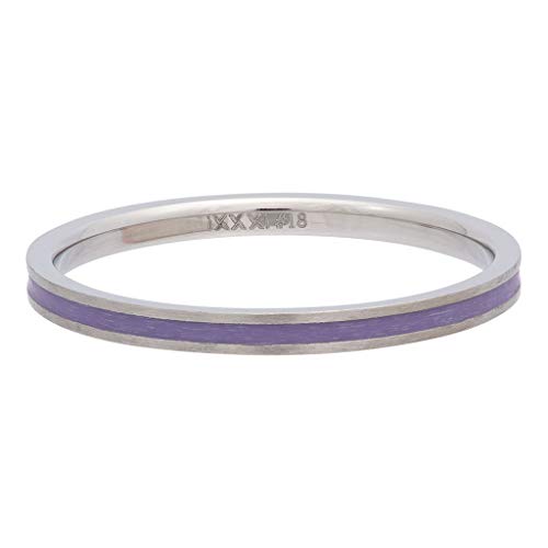 iXXXi Füllring LINE PURPLE silber - 2 mm Größe Ringgröße 18 von iXXXi