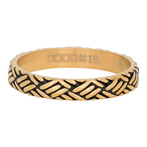 iXXXi Füllring LOVE KNOT gold/schwarz - 4 mm Größe 21 von iXXXi