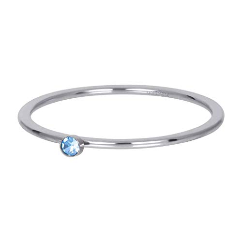 iXXXi Füllring ZIRKONIA 1 KRISTALL light saphire silber - 1 mm Größe 19 von iXXXi