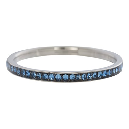 iXXXi Füllring ZIRKONIA KRISTALL silber blau - 2 mm, Silber Blau, Ringgröße 19 von iXXXi