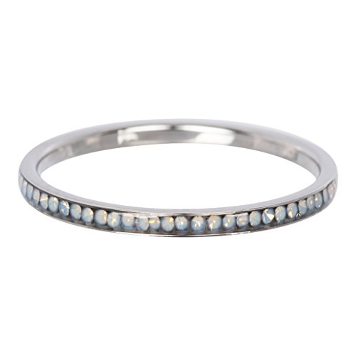 iXXXi Füllring ZIRKONIA KRISTALL silber mit weißem Opal - 2 mm Größe Ringgröße 20 von iXXXi