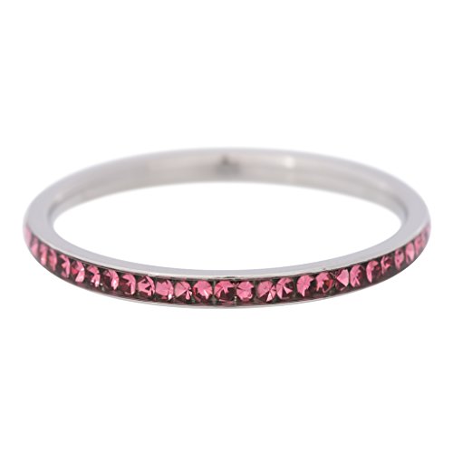 iXXXi Füllring ZIRKONIA KRISTALL silber pink - 2 mm Größe Ringgröße 20 von iXXXi