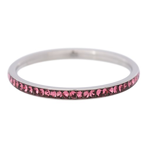 iXXXi Füllring ZIRKONIA KRISTALL silber pink - 2 mm Größe Ringgröße 21 von iXXXi