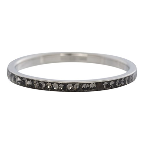 iXXXi Füllring ZIRKONIA KRISTALL silber schwarz - 2 mm Größe Ringgröße 18 von iXXXi