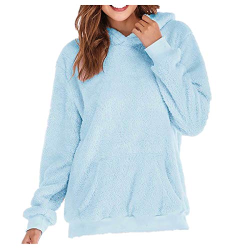 iYmitz Damen Mit Kapuze Sweatshirt Hipster Mantel Winter warme Wolle Reißverschluss Taschen Baumwolle Mantel Outwear von iYmitz