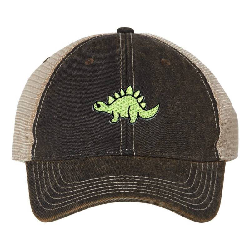 Dino Stickerei Patch 6 Panel Unstrukturiert Low Profile Mesh Zurück Alte Lieblings Trucker Caps - Für Männer Und Frauen von iZZYZXShop