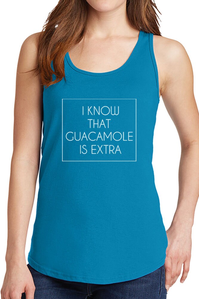 Women Es I Know Guacamole Is Extra Core Cotton Tank Tops-xs~4xl von iZZYZXShop