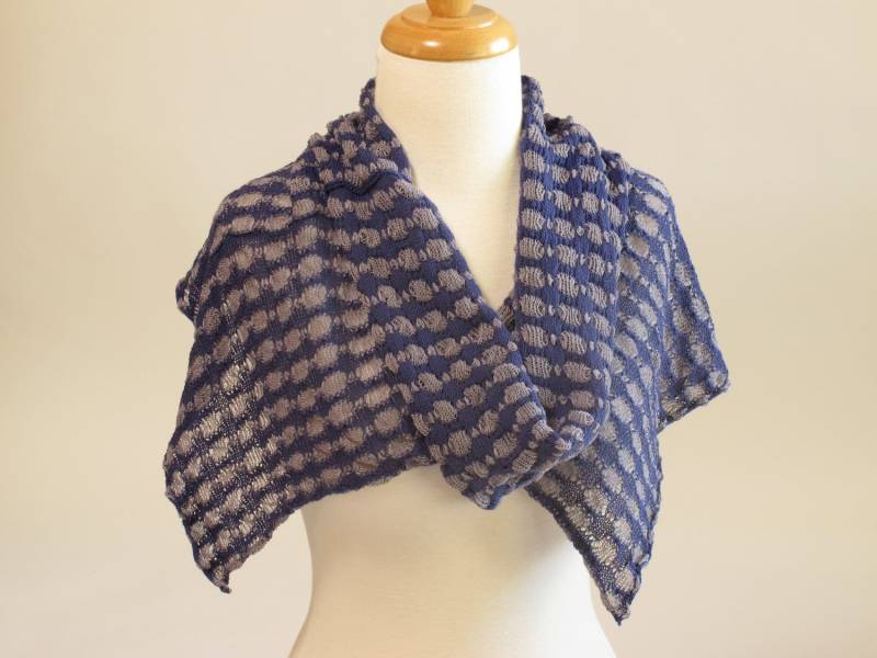 Schal, Bio-Baumwolle Und Leinen, Blau von ianbaldry