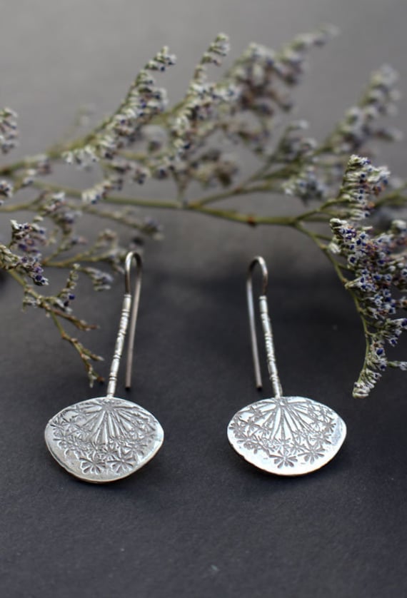Ohrringe Blumen Silber - Reiher Löwenzahn Land Sprache Der Botanik Boho Ohrringe Blumen Silber - Reiher Löwenzahn Land Sprache Der Botanik Boho von iatzil