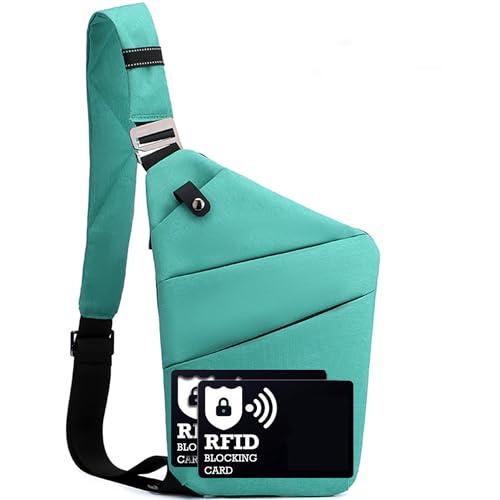 Ibalulu Anti Diebstahl Tasche wasserdichte Umhängetasche mit Reflektierenden Sicherheitsstreifen, Bauchtasche Taschen Schultertasche Sicherheitstasche Reise, Diebstahlsicher für Damen & Herren von ibalulu