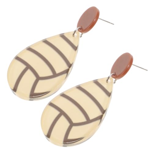 ibasenice 1 Paar Stylische Ohrringe mit Ballspiel Kreative Hängende Ohrringe für Frauen Leichte Pendelohrschmuck Partys und Täglichen Gebrauch Einzigartige Geometrische Form von ibasenice