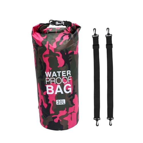 ibasenice 1 Stück Wasserdichter Trockensack Leichte Strapazierfähige Schultertasche für Schwimmen Camping Rafting und Outdoor Aktivitäten Camouflage Design von ibasenice