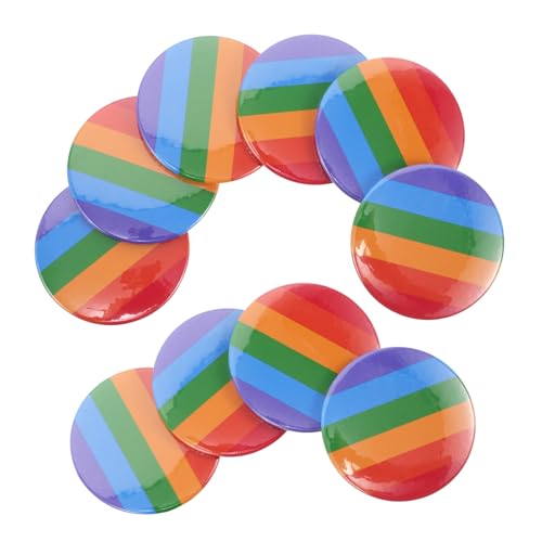 ibasenice 10 Stück Farbenfrohes Abzeichen Festliche Abzeichen Handgemachte Pins Feste Anstecknadeln Pride Flaggen Button Stolzstifte Stolz Anstecknadel Buttons Eisen von ibasenice