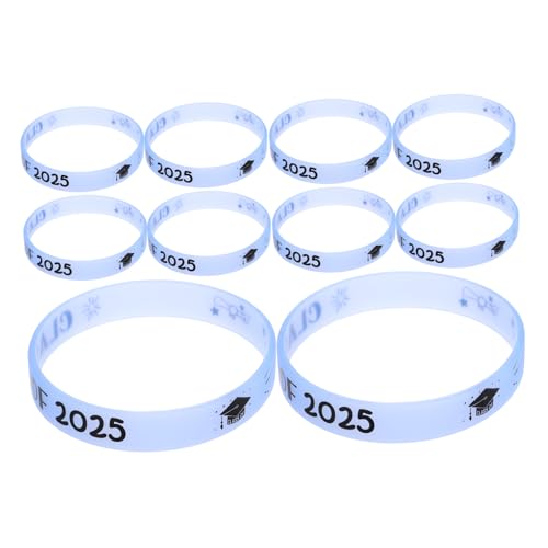 ibasenice 10 Stück Graduation Silicone Wristbands Class Of Nachtleuchtende Armbänder Praktische Keepsakes für Schulanfang und Abschlussfeiern und Bequem Einzigartiges Design für Graduates von ibasenice