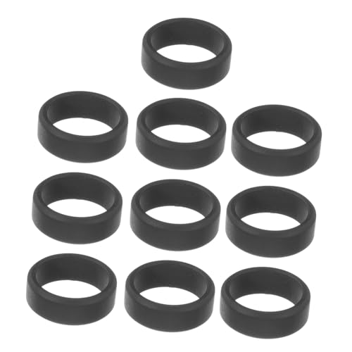 ibasenice 10 Stück Silikonringe für Männer Elastische Hautfreundliche Fitnessringe Schwarz für Sport Workout und Schwimmen Robuste Rutschfeste Nicht medizinisch Nicht medizinisch Nicht von ibasenice