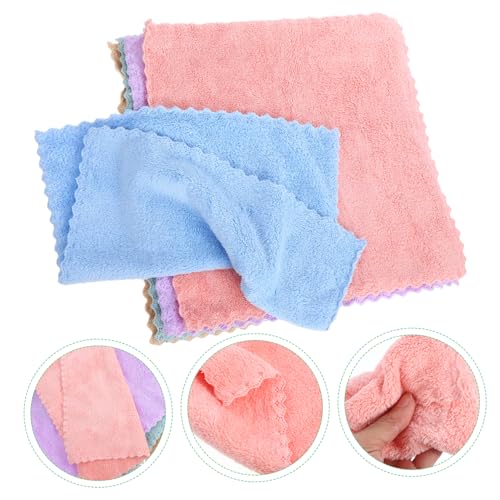 ibasenice 10 Stück Teiliges Fleece Waschhandschuhe Ultrasanfte Wiederverwendbare Gesichtstücher mit Saugfähigkeit als Makeup Entferner für Empfindliche Haut von ibasenice