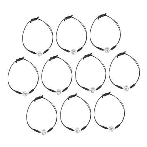 ibasenice 10 Stück Teiliges Volleyball armband Verstellbare Geflochtene Seilarmbänder mit Volleyball charm Handgefertigte Sport Schmuckstücke für Teenager Mädchen Jungen Mannschaftsmitglied von ibasenice