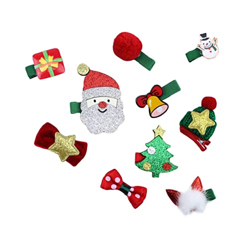 ibasenice 10St Haarspangen mit Schleife Weihnachtsbaum-Haarspangen kinder haarschmuck haarspange weihnachten Baby-Kit Haarspangen für Kleinkinder Kopfbedeckung Krokodilklemme Haarnadel von ibasenice