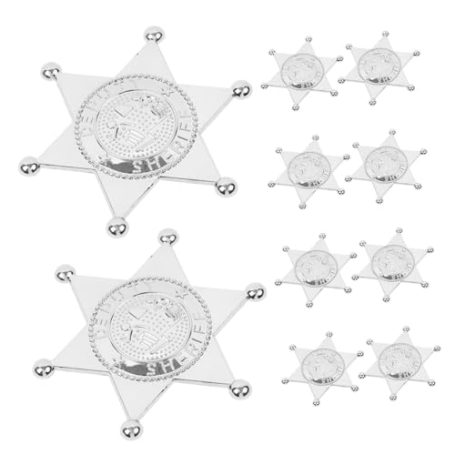 ibasenice 10stücke Kleine Polizisten-abzeichen Lebendige Cosplay-requisite Für Rollenspiel Zubehörteile Für Partys Geburtstage Und Bühnenaufführungen von ibasenice
