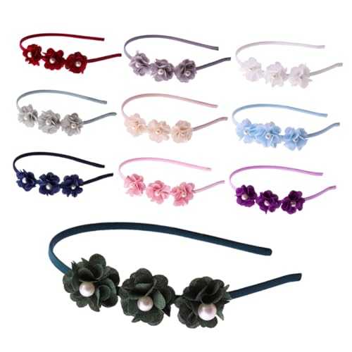 ibasenice 10stücke Junge Mädchen Stirnbänder Mit Bunten Chiffon Blumen Und Perlen Für Partys Geburtstagsfeiern Und Festliche Anlässe Leicht Und Für Kleine Mädchen von ibasenice