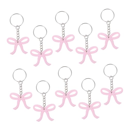 ibasenice 10stücke Schlüsselanhänger Mit Rosa Schleife Partyzubehör Für Geburtstagsfeiern Schlüsselanhänger Aus Robustem Pvc Für Taschen Und Geldbörsen von ibasenice