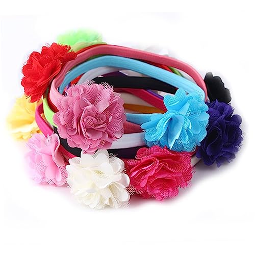 ibasenice 12 Fingerpuppen für Babys damen stirnbänder Haargummis für Mädchen elastischer Kopf haarschmuck Stirnband Baby Mädchen Haarbänder Baby Mädchen Stirnbänder Rosen Kopfbedeckung Braut von ibasenice