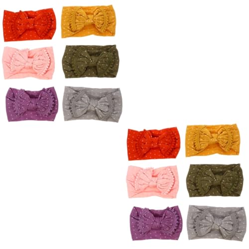 ibasenice 12 Stk Schleife Stirnband Turban-kopftücher Für Babys Große Schleifen Für Mädchen Haarband Mit Schleife Für Babys Weihnachtskopfbedeckung Neugeboren Super Weich Nylon Requisiten von ibasenice