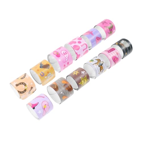 ibasenice 12stücke Teiliges Cartoon Slap Armbänder Western-themen Partyzubehör Für Junge Mädchen Elastische Pvc Armbänder Für Geburtstagsfeiern Und Dekoration von ibasenice