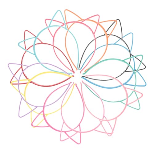 ibasenice 12stücke Katzenohr-haarreifen Aus Kunststoff Tierohren-stirnbänder Bequeme Party-zubehör Leichte Spa-haarbander Festival-kopfschmuck von ibasenice