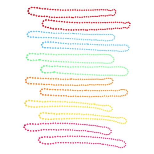 ibasenice 12 Stück Teiliges Neon perlenketten Leichtem Kunststoff Langlebig und Komfortabel als Faschings Partyzubehör Farbenfrohe Halsketten für Maskenball Silvester und Festliche Anlässe von ibasenice