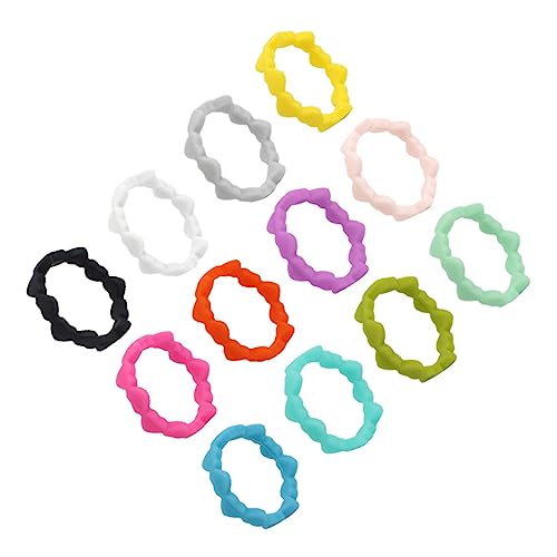 ibasenice 12stücke Silikonringe Sportringe Hochzeit Bands Silikonbänder Finger Schmuck Bands Atmungsaktiv von ibasenice