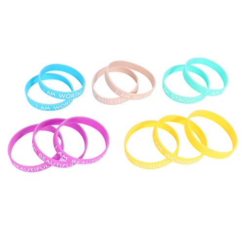 ibasenice 12stücke Silikon Armband Dekoration Band Für Männer Frauen Bunte Armband Handgelenk Schmuck von ibasenice