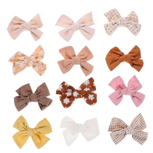 ibasenice 12stücke Mädchen Haarclips Schleifen Mädchen Haarbarrettes Haarschleifen Für Kleine von ibasenice