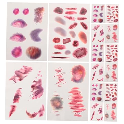 ibasenice 16 Blatt Teiliges Realistische Narben Aufkleber Temporäre Halloween Wundtattoos Täuschend Echte Bluterguss und Schnittwunden Vielseitige Fake Scar Tattoos für Cosplay Kostüm und von ibasenice