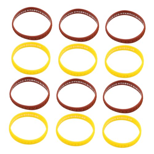 ibasenice 16 Stück Sanskrit Silikonarmband Geburtstagsarmband Silikonarmband für elastisches Armband Silikonarmbänder Klatscharmband aus Silikon universelles Armband Kieselgel von ibasenice
