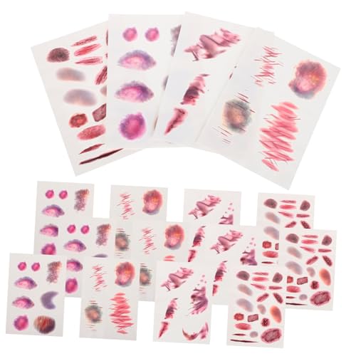 ibasenice 16blätter Halloween Wunden Tattoos Realistische Narben Aufkleber Für Zombie Makeup Temporäre Verletzungen Für Kostüm Cosplay Und Partys Kinderfreundlich von ibasenice