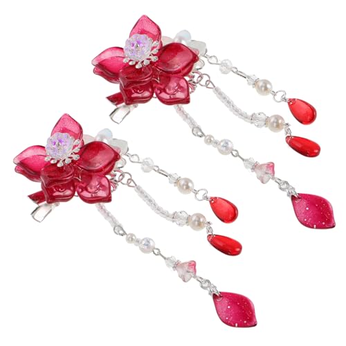 ibasenice Blumen Haarspangen Im Chinesischen Stil Für Junge Mädchen Haarklammern Hanfu Kopfschmuck Haarschmuck Mit Blumendesign Und Kristallen All-match-haaraccessoires von ibasenice