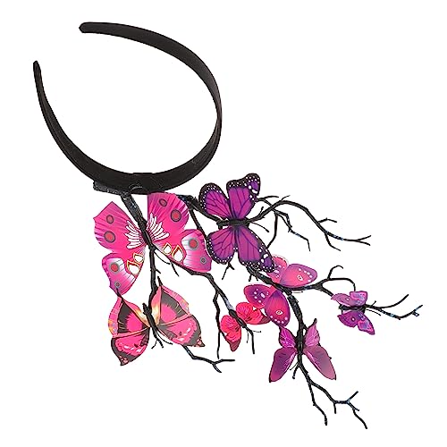 ibasenice 1stück Exaggerated Butterfly Headband Mit Simulation Tree Branch Design Einzigartiger Haarschmuck Für Halloween Cosplay Und Feste Auffällige Kopfbedeckung Für Besondere von ibasenice