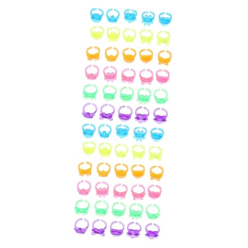 ibasenice 2 Sätze Kindergeburtstag Gastgeschenke Mädchen Ring Kleinkinder Für Zubehör Spielschmuck Kinderschmuck Kleinkind Verkleiden Schmuck Plastik Zufällige Farbe 100 Stück * 2 von ibasenice