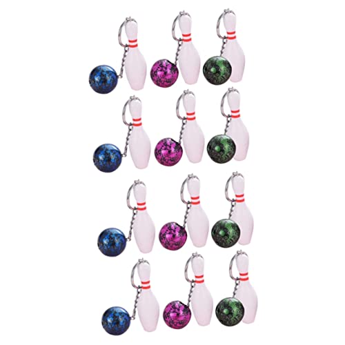 ibasenice 2 Sätze Teiliges Bowling Schlüsselanhänger Plastisches Bowling Pendant Für Taschen Geldbörsen Und Autos Für Sportliebhaber 6 Stück * 2 von ibasenice
